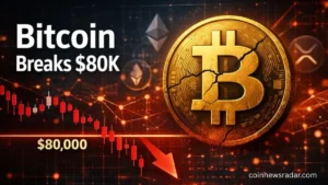 Bitcoin Breaks Below $80K as Fed Stance and $2.2B Leverage Flush Rock Markets